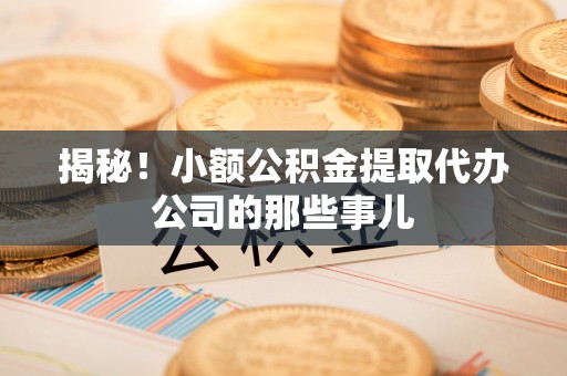 关山揭秘！小额公积金提取代办公司的那些事儿